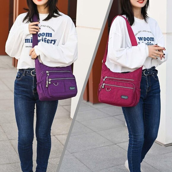 Tianhengyi Multi-Pocket Crossbody Bag for Women Waterproof Travel Shoulder Purse - Picture 6 of 6